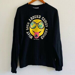Parks Project Sweatshirt 100% Organic Cotton Womens Large Black Crew Neck Soft